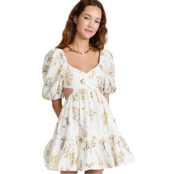 Zimmermann Jeannie Puff-Sleeve Minidress size 2/US size 6-8 - Picture 1 of 15